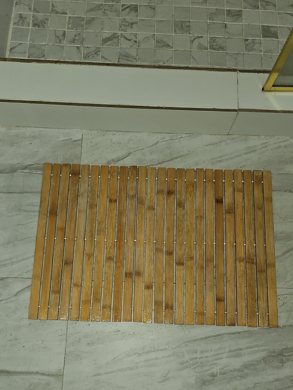 Wood Natural Bamboo Bath Mat - Brown, 24x16